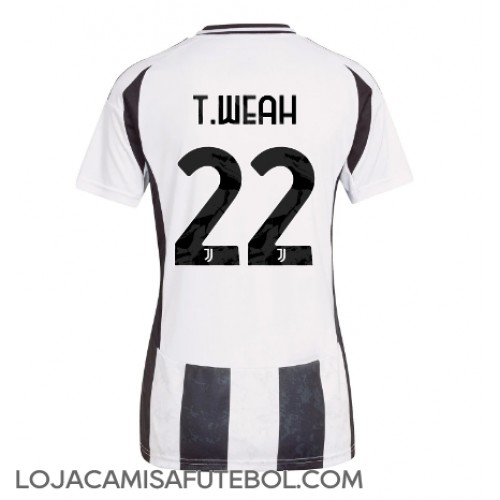 Camisa de Futebol Juventus Timothy Weah #22 Equipamento Principal Mulheres 2024-25 Manga Curta